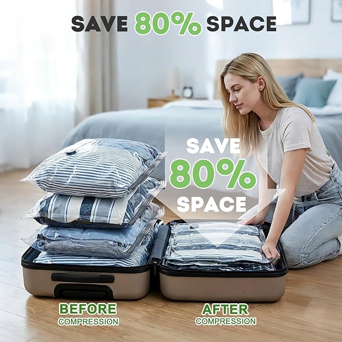 Cordless Travel Vacuum Storage Compression Bag Set🧳