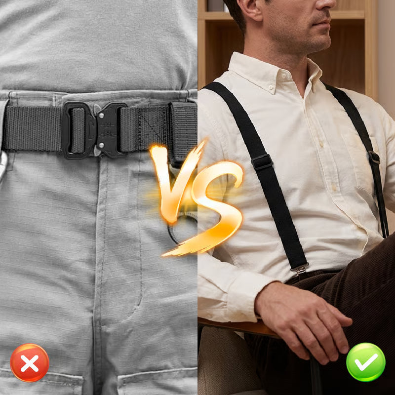 🛠️Adjustable Heavy Duty Leather Work Suspenders For Men