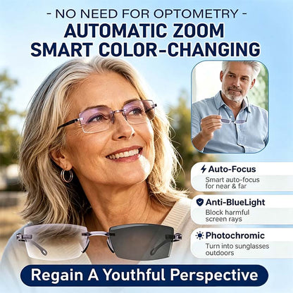 Smart Zoom Diamond-Cut Reading Glasses 👓