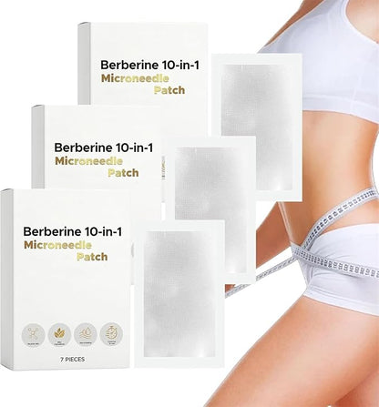 7pcs Berberine 10-in-1 Microneedle Patch, All Skin Types Safe