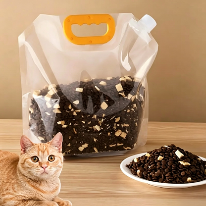 5pcs/pack Grain Sealed Bags, Transparent Food Storage Bags, Moisture-Proof and Pest-Resistant🌾