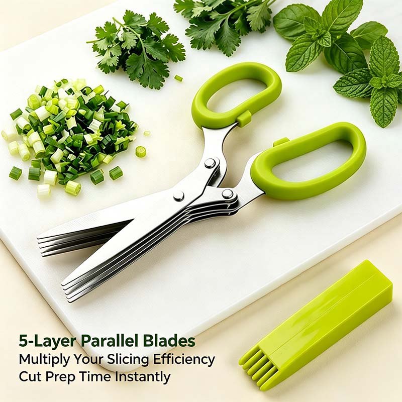 Onion Scissors Multi-Layer Ergonomic Plastic Shredded Paper Scissors Kitchen Tools✂️