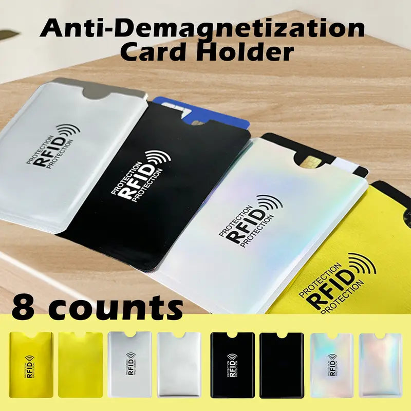 8 Counts RFID Blocking Sleeves Set -Slim and lightweight💳