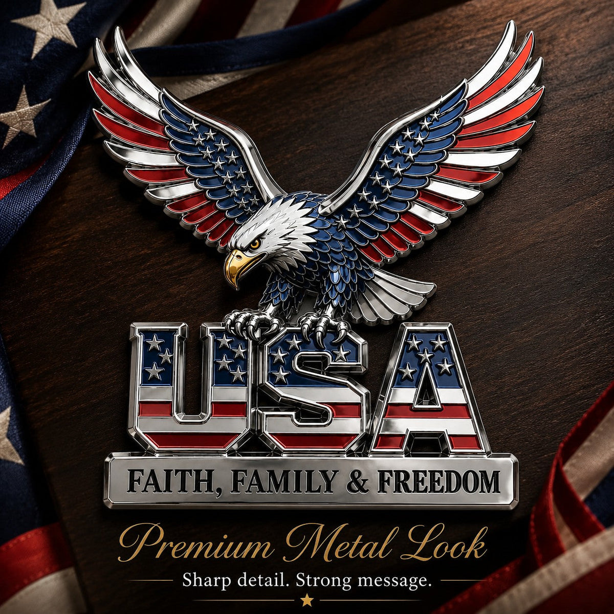 US 250th Anniversary Decorative Metal Emblem