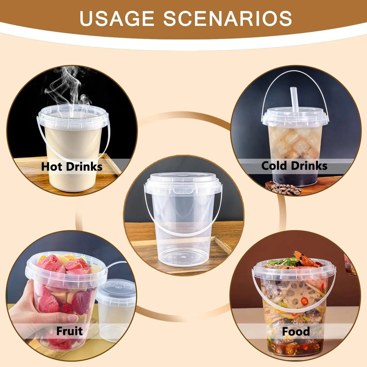 Mega 33.81oz 5 PCS-ounce stackable party cups🥤