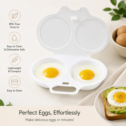2‑Pack Easy‑To‑Clean Microwave Omelette Maker, Multifunctional Egg Poacher 🍳