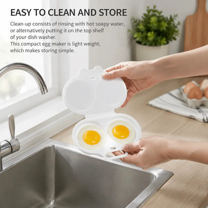 2‑Pack Easy‑To‑Clean Microwave Omelette Maker, Multifunctional Egg Poacher 🍳