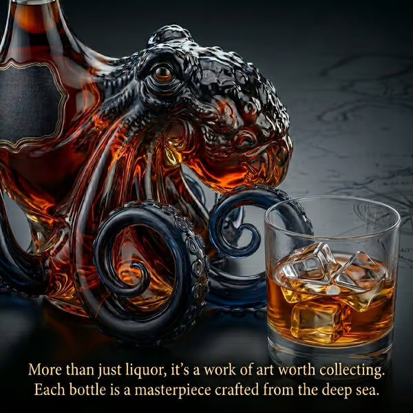 Black SpicedRum 3D SculptedOctopus Collector'sEdition Bottle