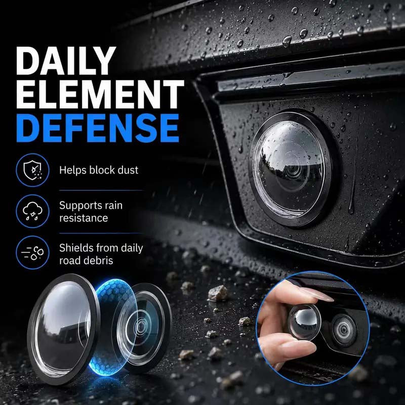 2 Pcs Mirror Shape 360 Panoramic Rearview Car Camera Lens Cover 🚗