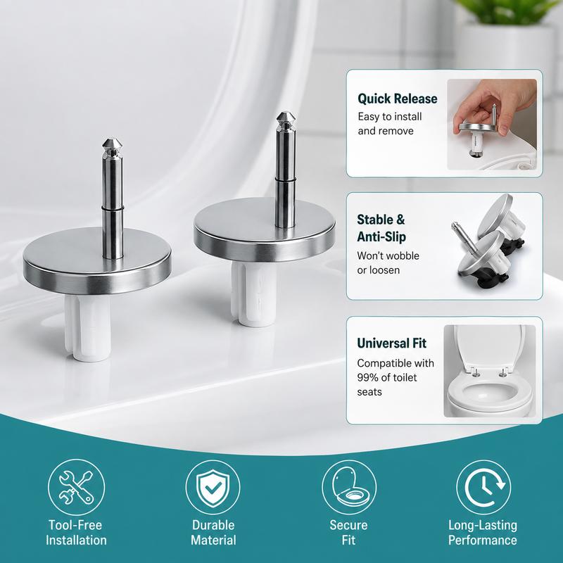 2 Counts, Universal Toilet Seat Expansion Screw Bolts, Thickened Stainless Steel🔩