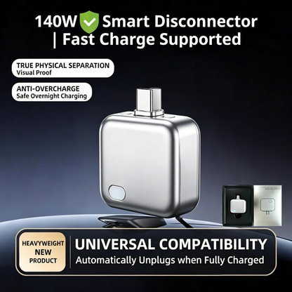 140W Smart Auto-Shutoff Adapter: Say Goodbye to Cluttered Outlets⚡