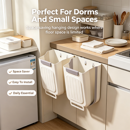 Foldable Hanging Trash  | 2026 New Hanging Bin for Kitchen Cabinet Doors🗑️