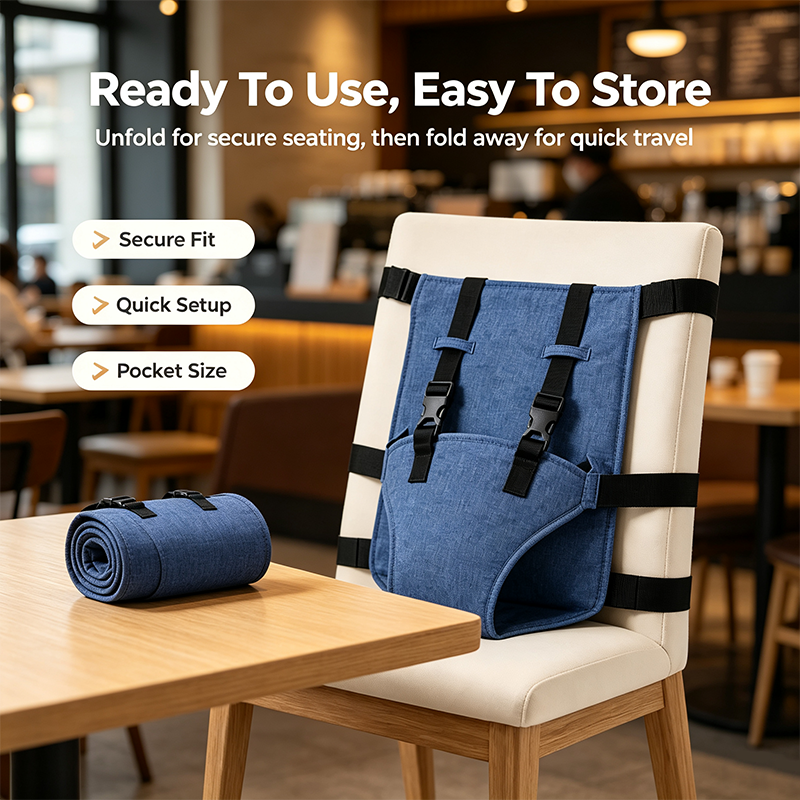 Portable Baby Seat Harness for Dining Chairs, Foldable Toddler Safety Seat🧸