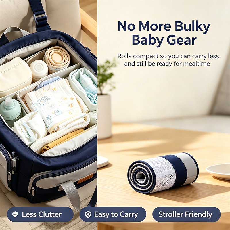 Adjustable single-shoulder portable strap | Lightweight and breathable mesh hip strap🧸