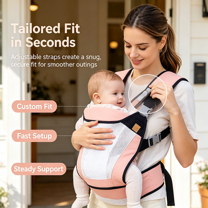 Adjustable single-shoulder portable strap | Lightweight and breathable mesh hip strap🧸