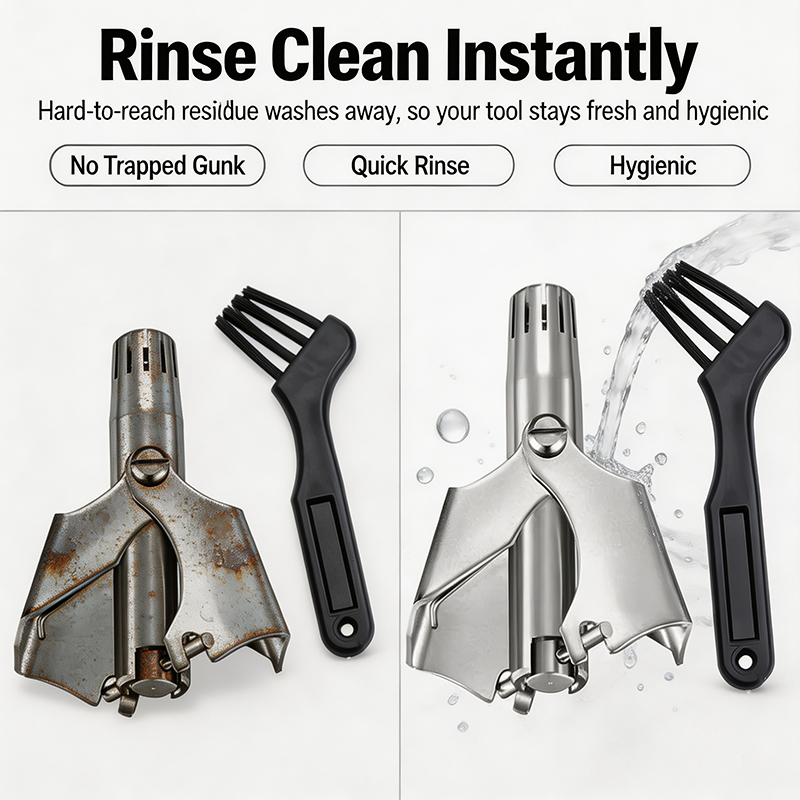 Manual Nose Hair Trimmer,Stainless Steel,Waterproof,No Battery Needed👃🧽
