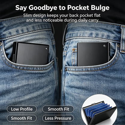 Men's Minimalist RFID Blocking Metal Card Holder Wallet💳