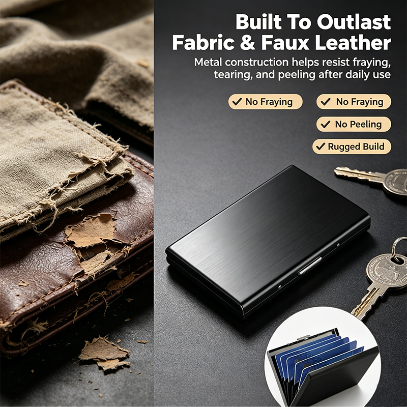 Men's Minimalist RFID Blocking Metal Card Holder Wallet💳