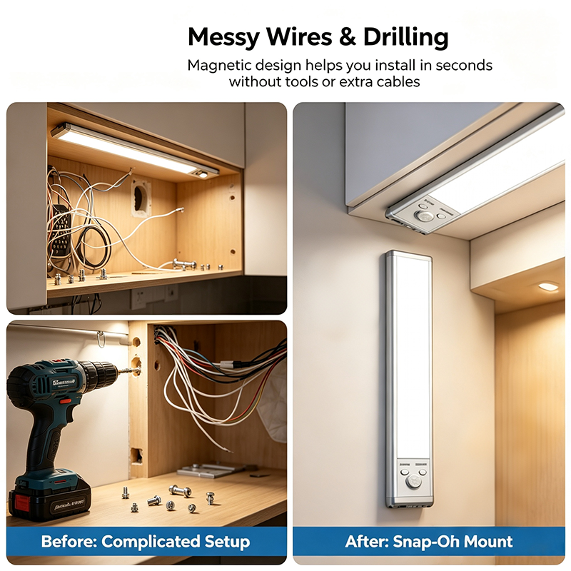 Under Cabinet Lights,Motion Sensor Night Light Indoor,USB Rechargeable Light💡