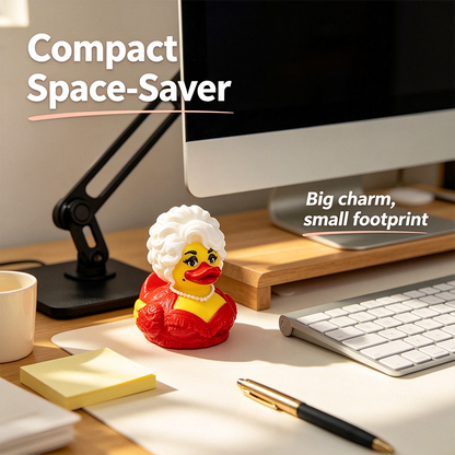 Dolly Duck - 3D Printed Collectible, Cute Desk & Car Decor🦆