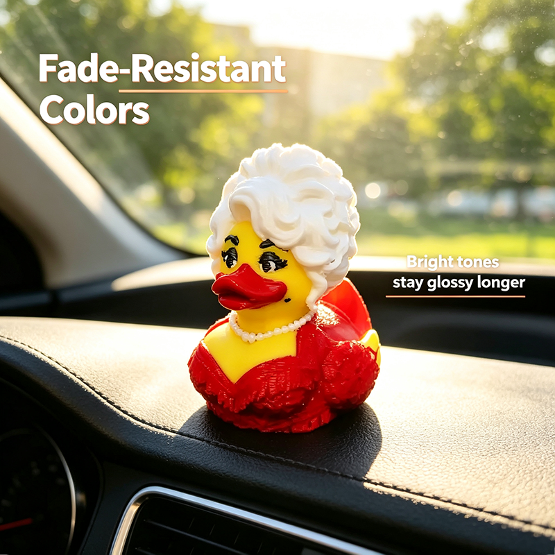 Dolly Duck - 3D Printed Collectible, Cute Desk & Car Decor🦆