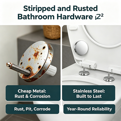 2 Counts, Universal Toilet Seat Expansion Screw Bolts, Thickened Stainless Steel🔩
