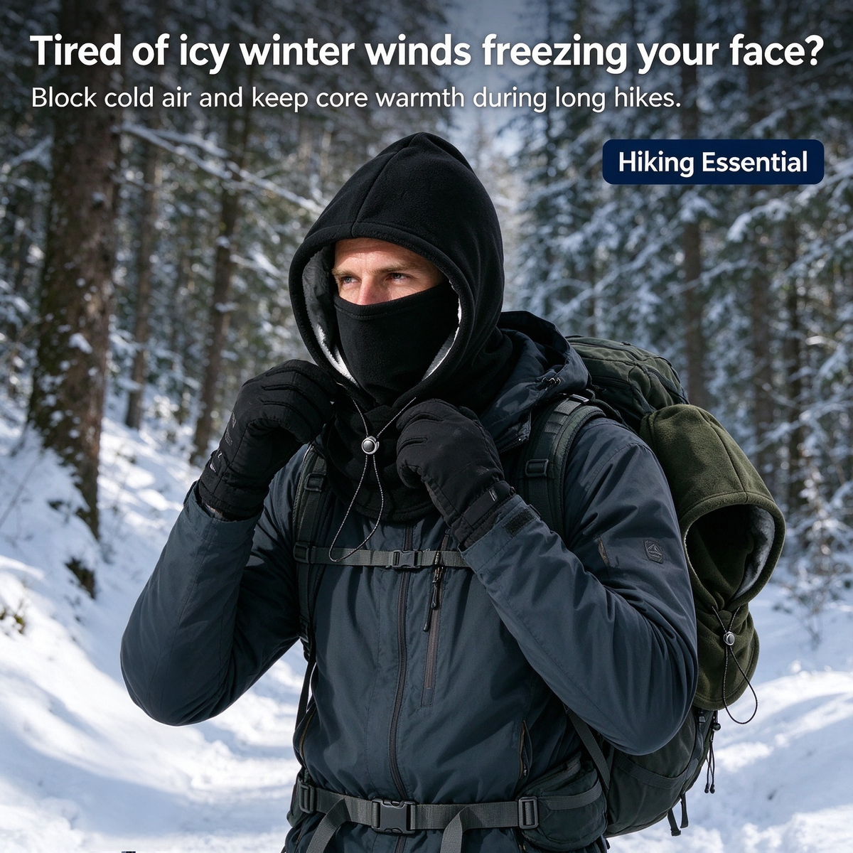 Integrated Flannel Warm Face Mask and Hat, Windproof and Warm🌬️
