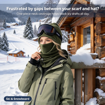 Integrated Flannel Warm Face Mask and Hat, Windproof and Warm🌬️