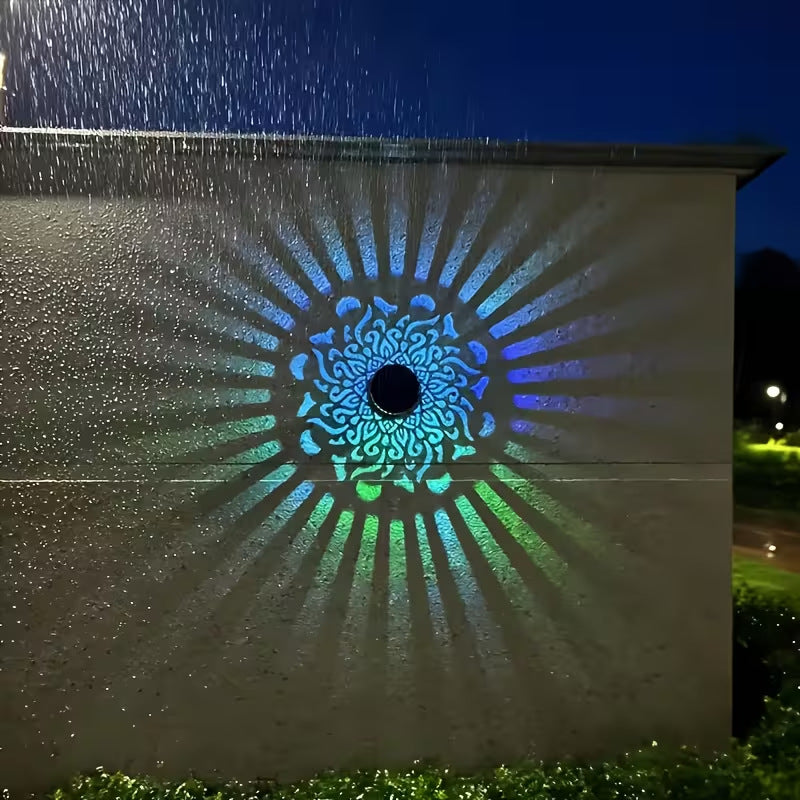 Solar Mandala Projector Wall Lights IP65 Waterproof Outdoor Decor Lamp☀️