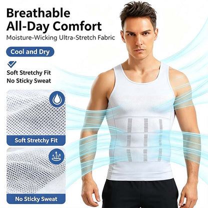 Men Round Neck Compression Tank Top,Men Shaping Vest,Men Sleeveless Shirt Shapewear👕