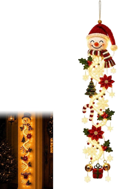 Glowing Christmas Door Hanger, Lighted Vertical Holiday Decor 🎄
