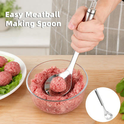 Stainless Steel Meatball Maker Spoon, Non‑Stick Meat Ball Extrusion Scoop 🍲