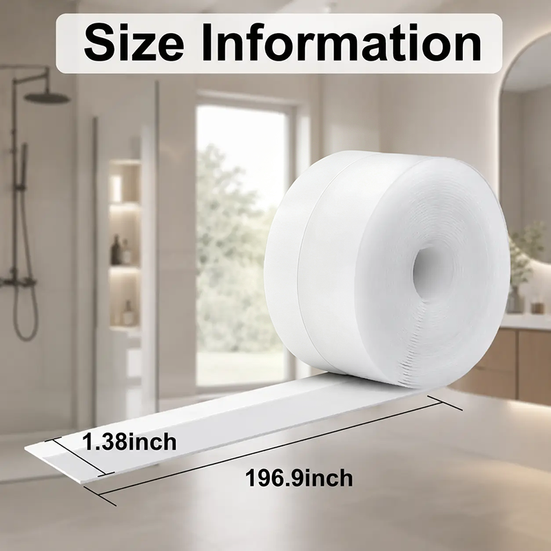 Adhesive Weather Stripping, 32.8Ft x1.38in Draught Excluder Insulation Tape for Doors, Windows, Shower Sealing🏡