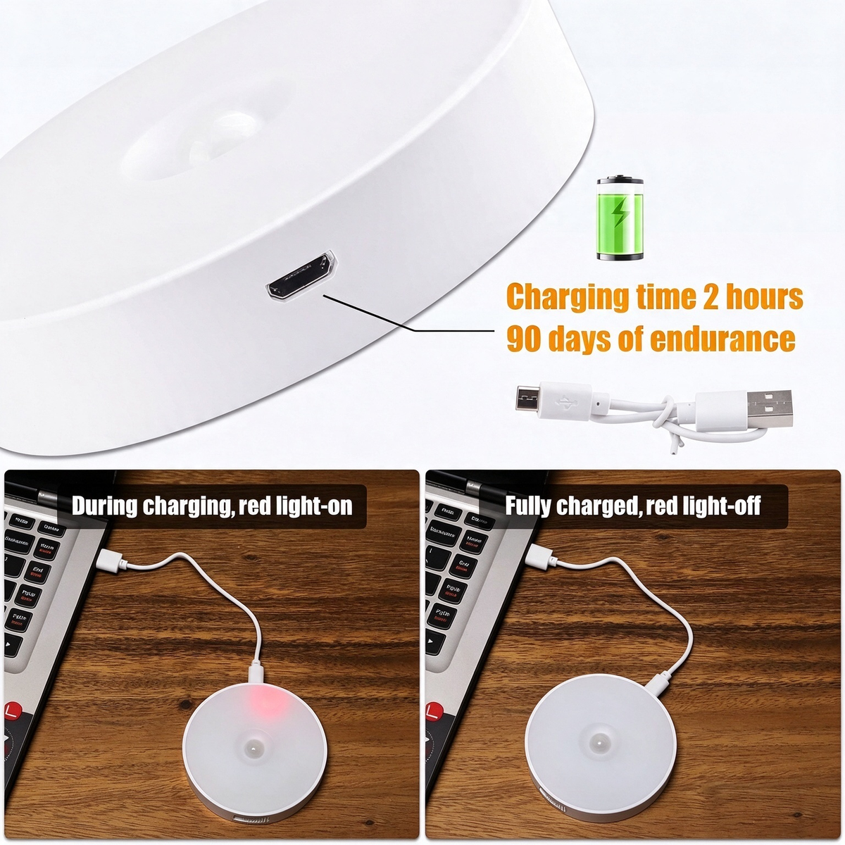 6 Pcs Motion Sensor Light, Rechargeable Night Light 💡