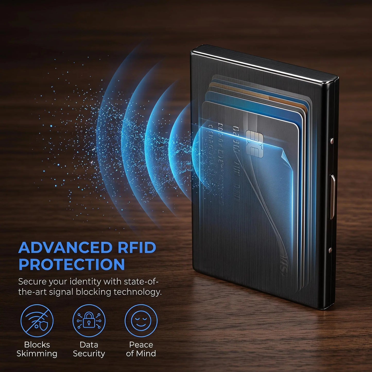 Men's Minimalist RFID Blocking Metal Card Holder Wallet💳