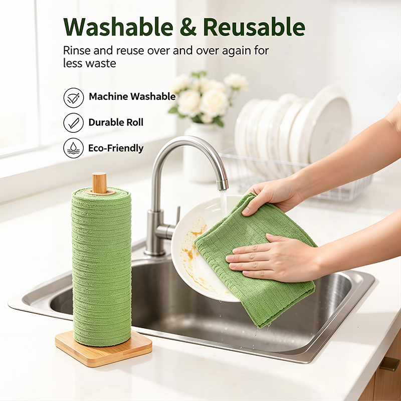 Tearable Plush Cleaning Cloth Roll, for daily household cleaning🧽✨