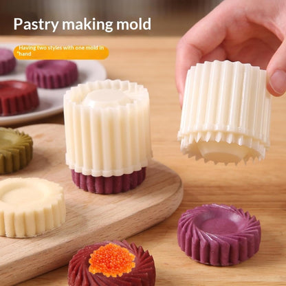 Sunflower‑Patterned Round Hand‑Press Mooncake Mold, French‑Style Lace Pastry Mold 🍪