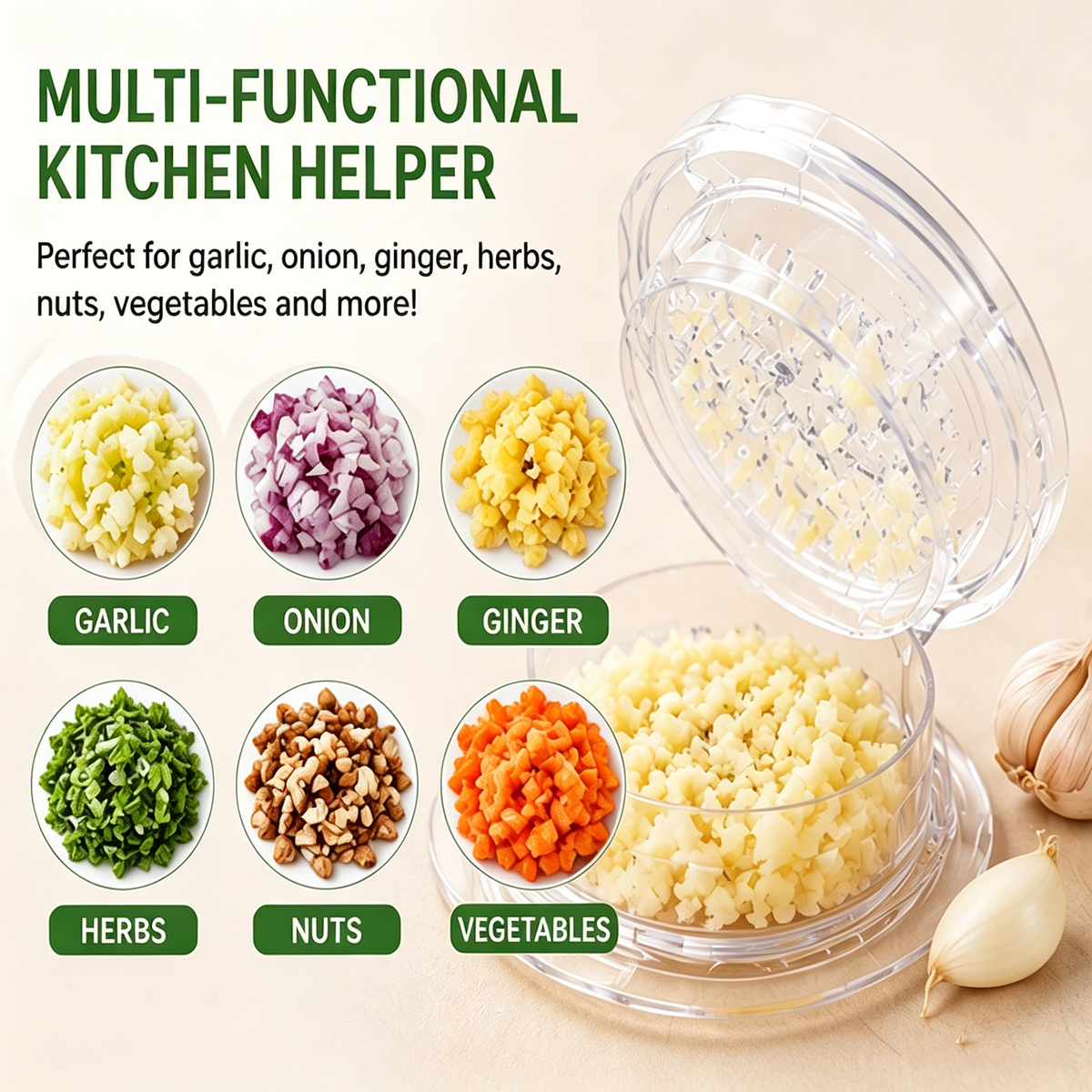 2 PCS Manual Garlic Twister Mincer Kitchen Gadget Gift🧄