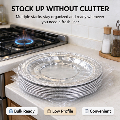 10 Pcs Disposable Stove Burner Protector, Aluminum Foil Stove Burner Protector 🍳