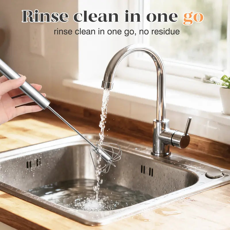 2 PCS Rustproof Hand Push Whisk For Baking & Daily Drinks✨