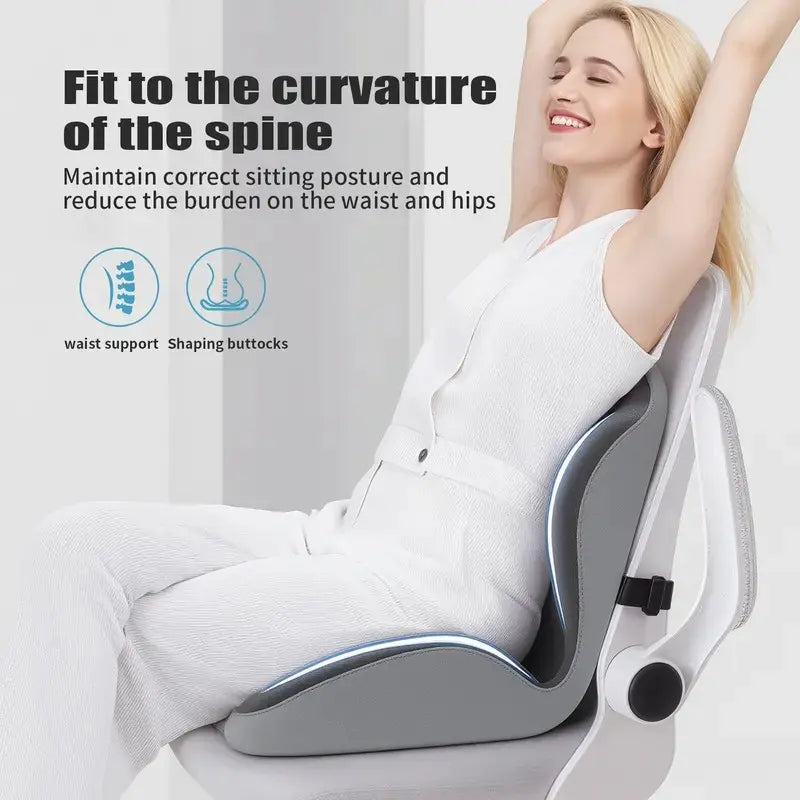 Memory Foam Lumbar Cushion for Car & Office🪑