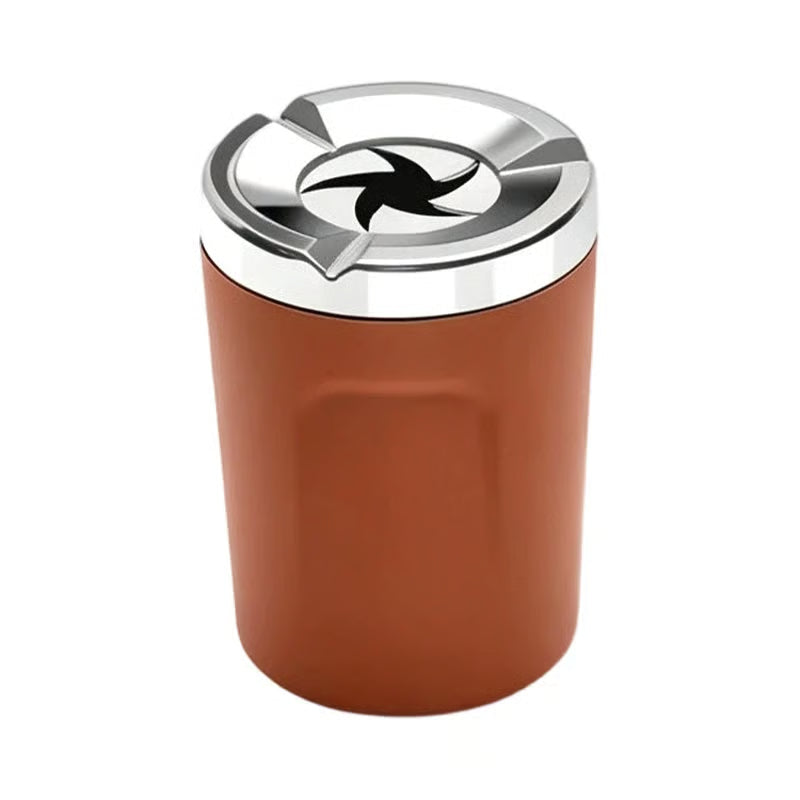 Rotating Sealed Lid Car Ashtray Odor Resistant Auto Cigarette Ashtray Fits Vehicle Cup Holder🌸