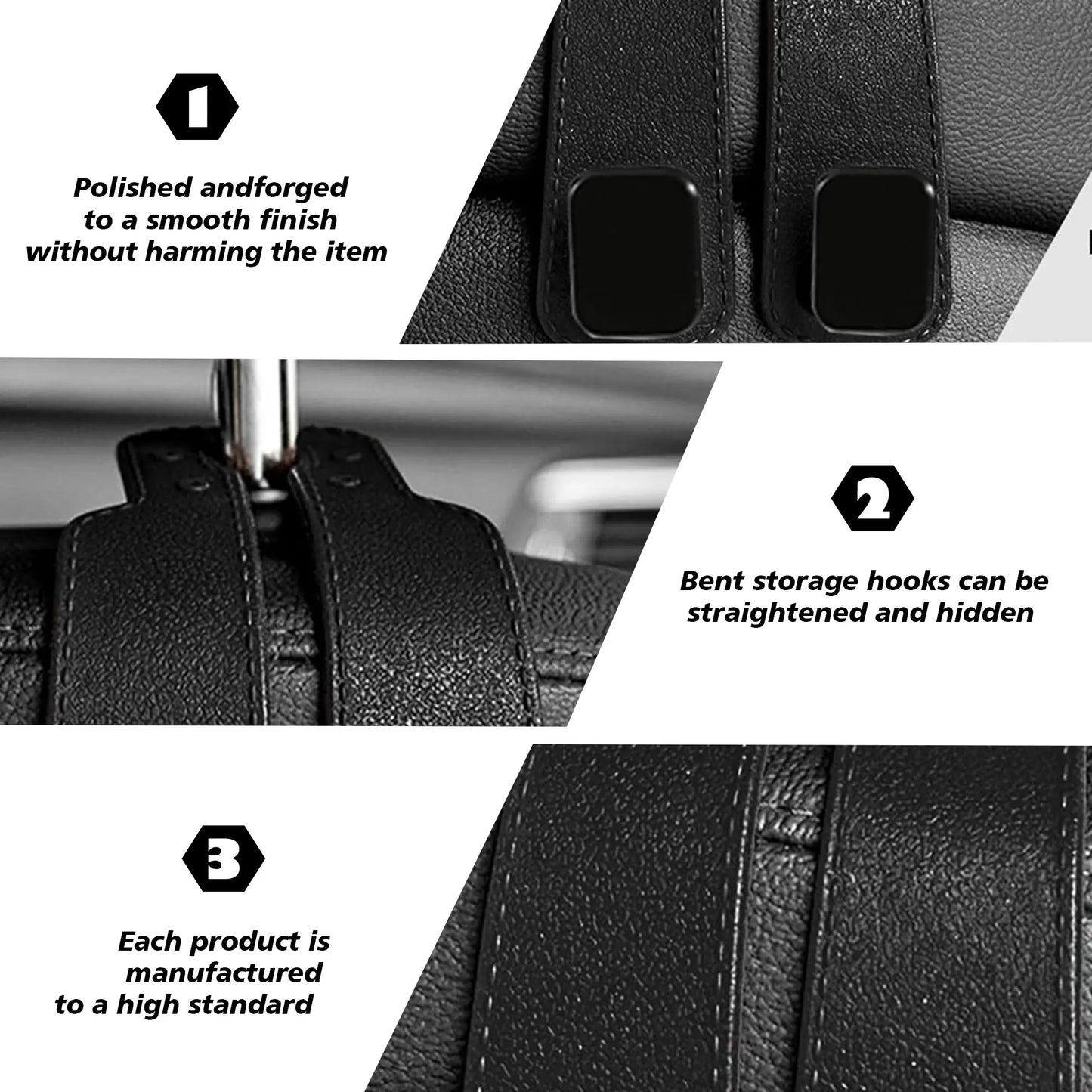 Car Seat Headrest Hook, Improved Car Seat Back Double Hooks🚗