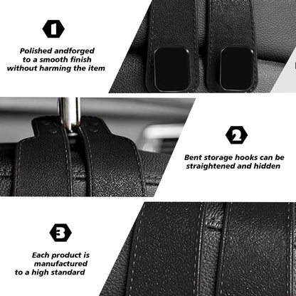 Car Seat Headrest Hook, Improved Car Seat Back Double Hooks🚗