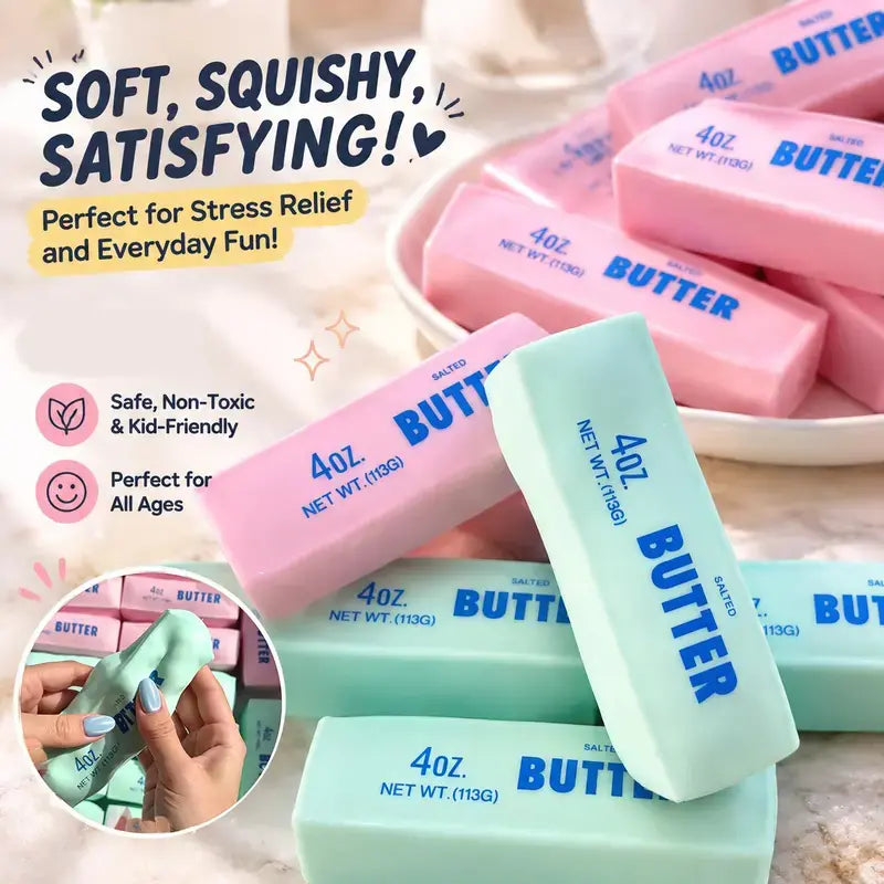 Crunchy Sound Butter Bar Squishy Toy Soft Squeeze 🧽