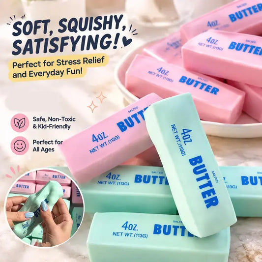 Crunchy Sound Butter Bar Squishy Toy Soft Squeeze 🧽
