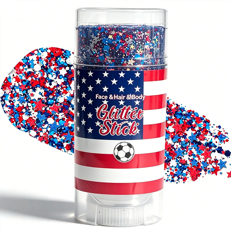 🇺🇸4th of July Red White & Blue Glitter Stick✨