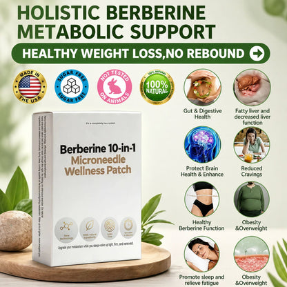 Berberine 10-in-1 Microneedle Patch, All Skin Types Safe