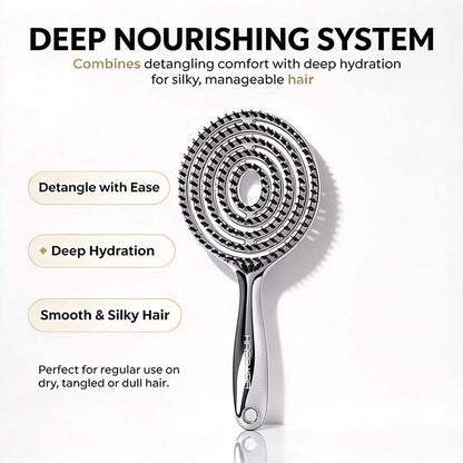 Anti-Static Hollow Round Bristle Brush - Massaging Design💇‍♀️✨