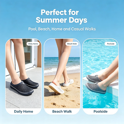Unisex Quick-Dry Mesh Slip-On Mules,Women's and Men's Lightweight Non-Slip EVA Summer Footwear 🥿